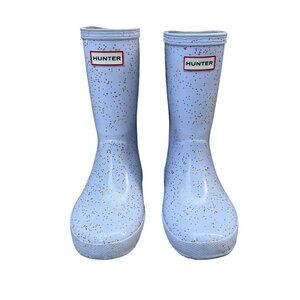 HUNTER Kids First Giant Glitter Rain Boots Girls 13 EU 31 Purple Gum Boot